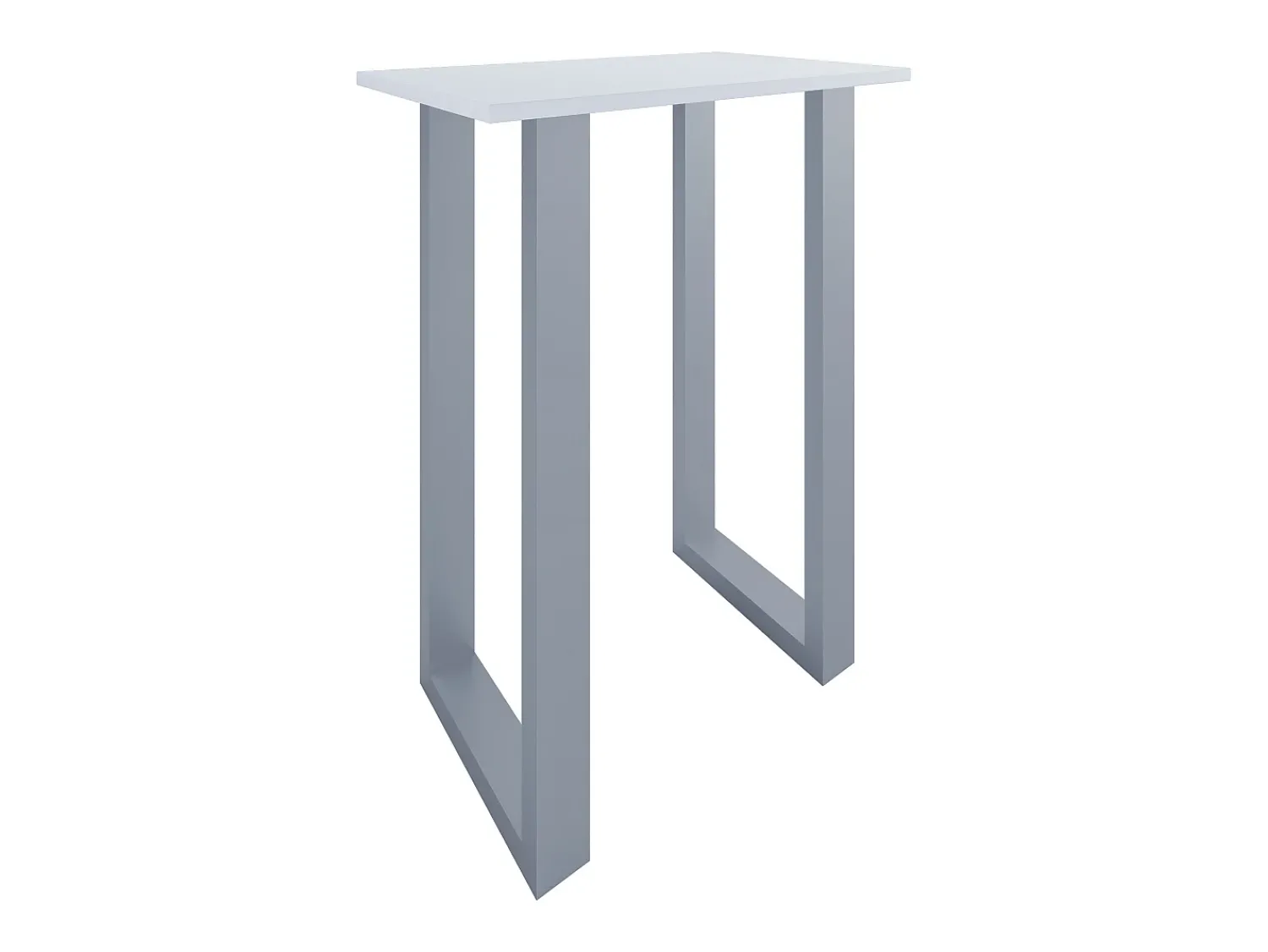 VCM Mesa Bar | Tresen | Mesa em pé | Mesa alta | Mesa Bartresen - Xona 80x50 cm (Prata / Branco)^ Móvel De Bar