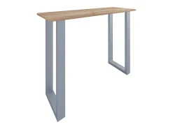 Móvel De Bar|VCM Mesa Bar | Tresen | Mesa em pé | Mesa alta | Mesa Barba Bar - Xona 140x50 cm (Prata / Carvalho Mel) Multicor