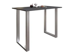 Móvel De Bar*VCM Mesa Bar | Tresen | Mesa em pé | Mesa alta | Mesa Bartresen - Xona 140x80 cm (Prata / Antracite) Multicor
