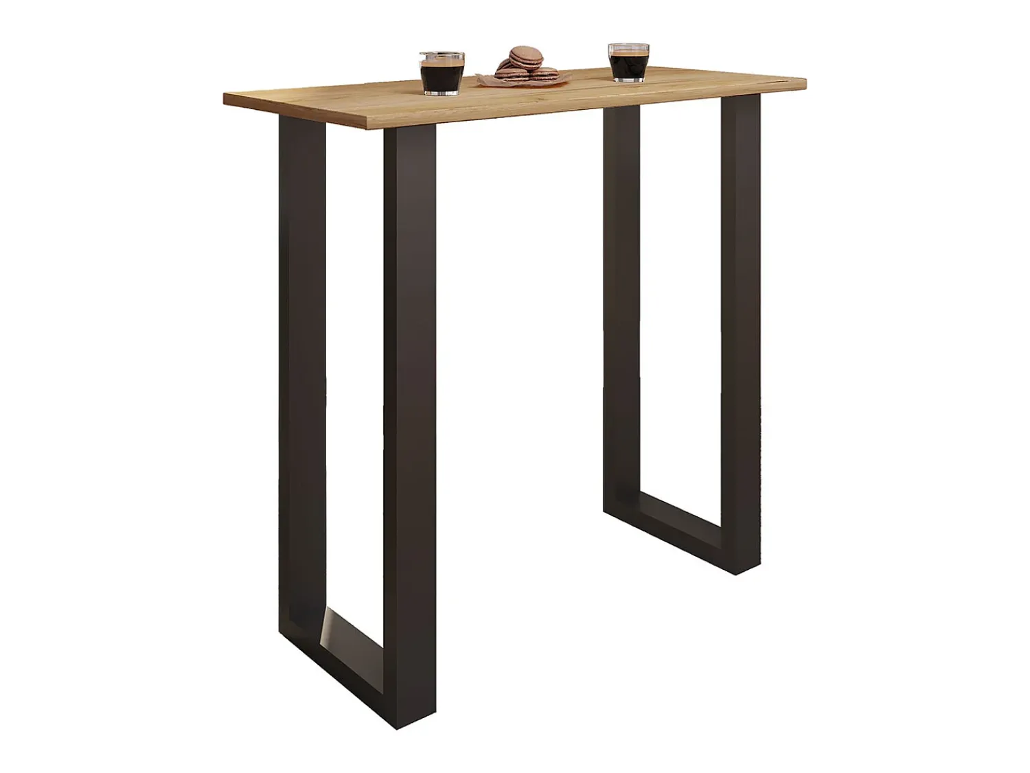 Móvel De Bar|VCM Mesa Bar | Tresen | Mesa em pé | Mesa alta | Mesa Barba Bar - Xona 110x50 cm (Preto / Carvalho Mel) Multicor