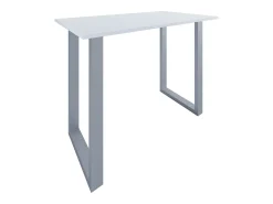 Móvel De Bar|VCM Mesa Bar | Tresen | Mesa em pé | Mesa alta | Mesa Bartresen - Xona 140x80 cm (Prata / Branco) Multicor