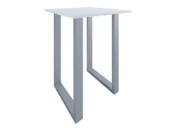 Móvel De Bar*VCM Mesa Bar | Tresen | Mesa em pé | Mesa alta | Mesa Bartresen - Xona 80x80 cm (Prata / Branco) Multicor