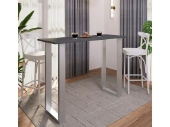 Outlet VCM Mesa Bar | Tresen | Mesa em pé | Mesa alta | Mesa Bartresen - Xona 140x50 cm (Prata / Antracite) Multicor