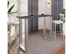 Outlet VCM Mesa Bar | Tresen | Mesa em pé | Mesa alta | Mesa Bartresen - Xona 140x50 cm (Prata / Antracite) Multicor
