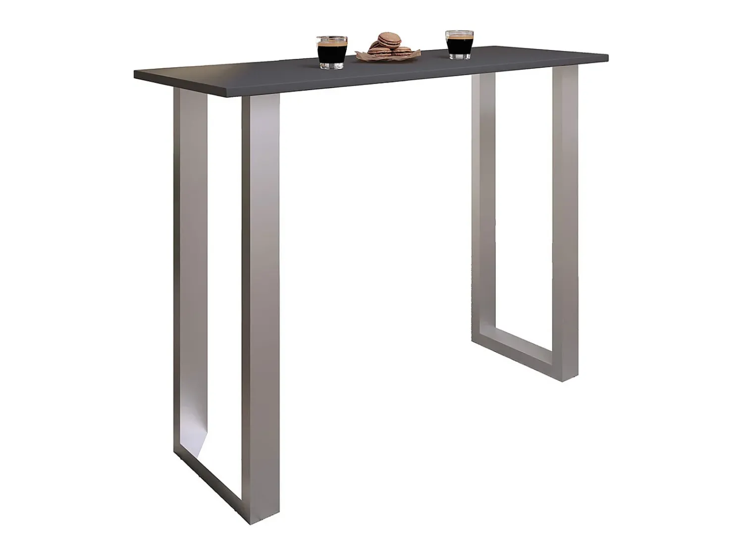 Outlet VCM Mesa Bar | Tresen | Mesa em pé | Mesa alta | Mesa Bartresen - Xona 140x50 cm (Prata / Antracite) Multicor