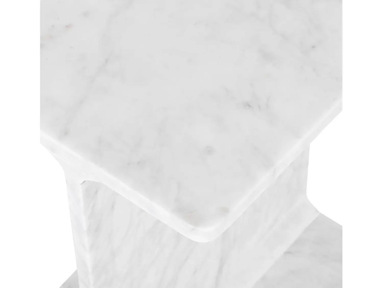 Mesa De Centro* Mesa 30,5x46x38 cm branca Avola AV2330-2 Branco