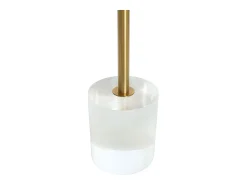 Mesa De Centro* Mesa 35x57x35 cm dourada modig m28 Branco / Dourado