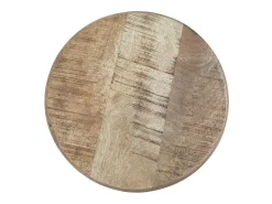 Mesa De Centro* Mesa 36x46-61x36 cm Madeira natural clara preta Avola av1730-63 Castanho