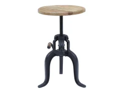 Mesa De Centro* Mesa 36x46-61x36 cm Madeira natural clara preta Avola av1730-63 Castanho
