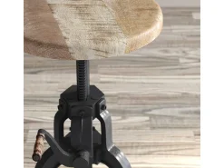Mesa De Centro* Mesa 36x46-61x36 cm Madeira natural clara preta Avola av1730-63 Castanho