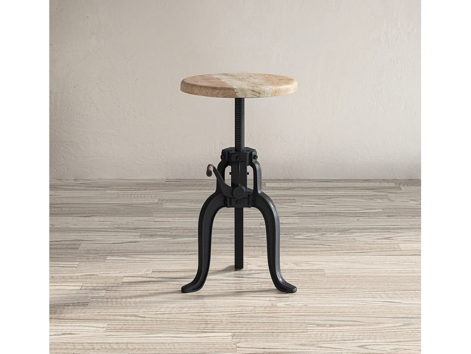 Mesa De Centro* Mesa 36x46-61x36 cm Madeira natural clara preta Avola av1730-63 Castanho