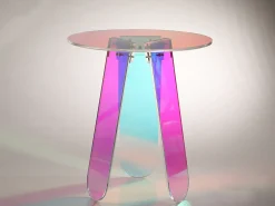 Mesa De Centro| Mesa 40x45x40 cm Multicolor modig m75-40 Transparente / Multicor