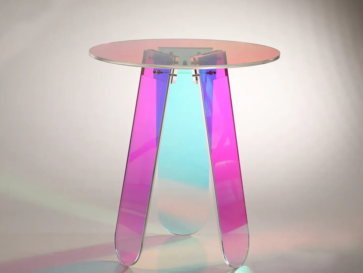 Mesa De Centro| Mesa 40x45x40 cm Multicolor modig m75-40 Transparente / Multicor
