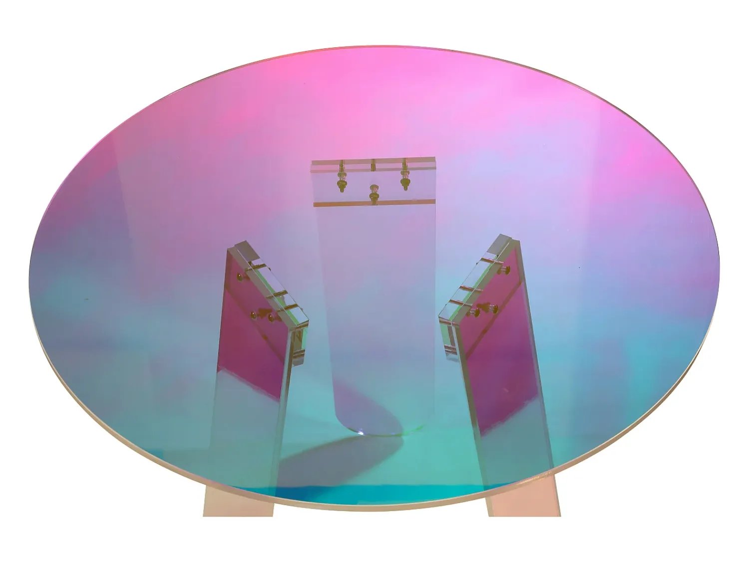 Mesa De Centro| Mesa 40x45x40 cm Multicolor modig m75-40 Transparente / Multicor