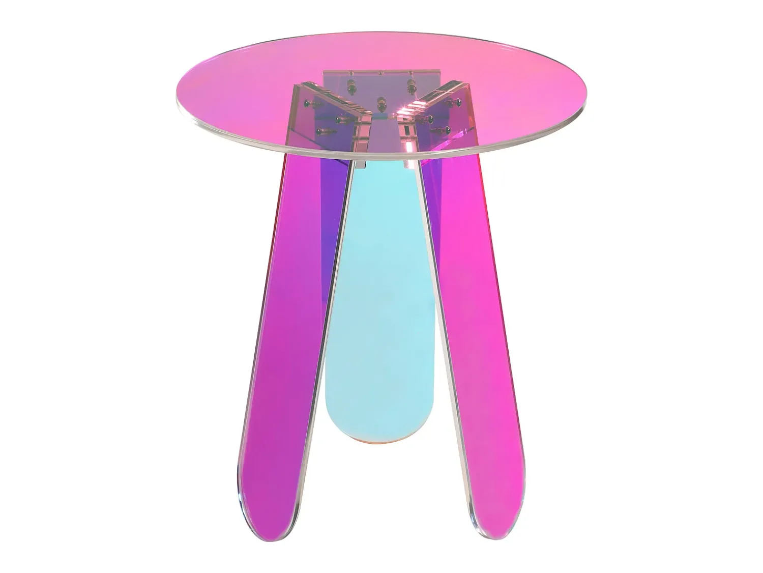 Mesa De Centro| Mesa 40x45x40 cm Multicolor modig m75-40 Transparente / Multicor