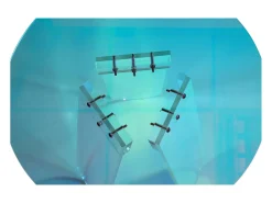 Mesa De Centro* Mesa 45x47x45 cm multicolor modig m75-45 Transparente / Multicor