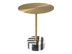 Mesa De Centro| Mesa 35x53x35 cm Preto branco dourado modig m29 Preto / Branco / Dourado