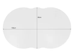 Mesa De Centro|ModernLuxe Mesa de centro com gavetas e compartimento aberto - tampo em forma de nuvem - Branco
