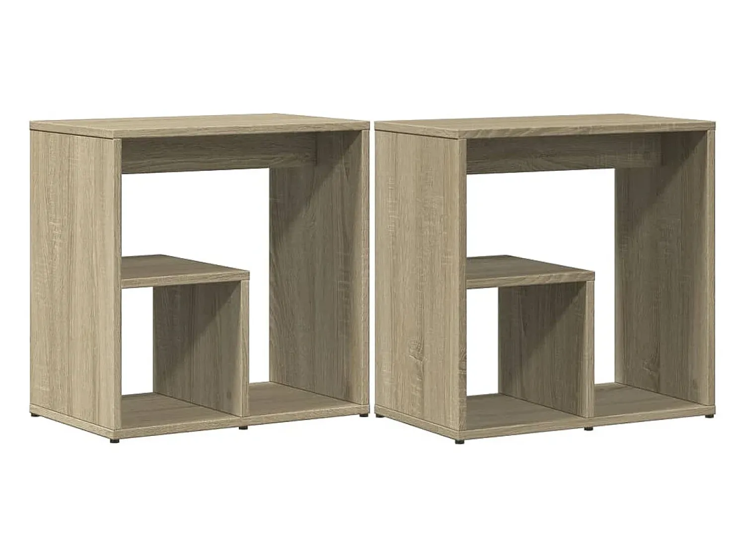 Mesa De Apoio|vidaxl Mesas apoio 2 pcs 50x30x50 cm derivados madeira carvalho sonoma Natural claro