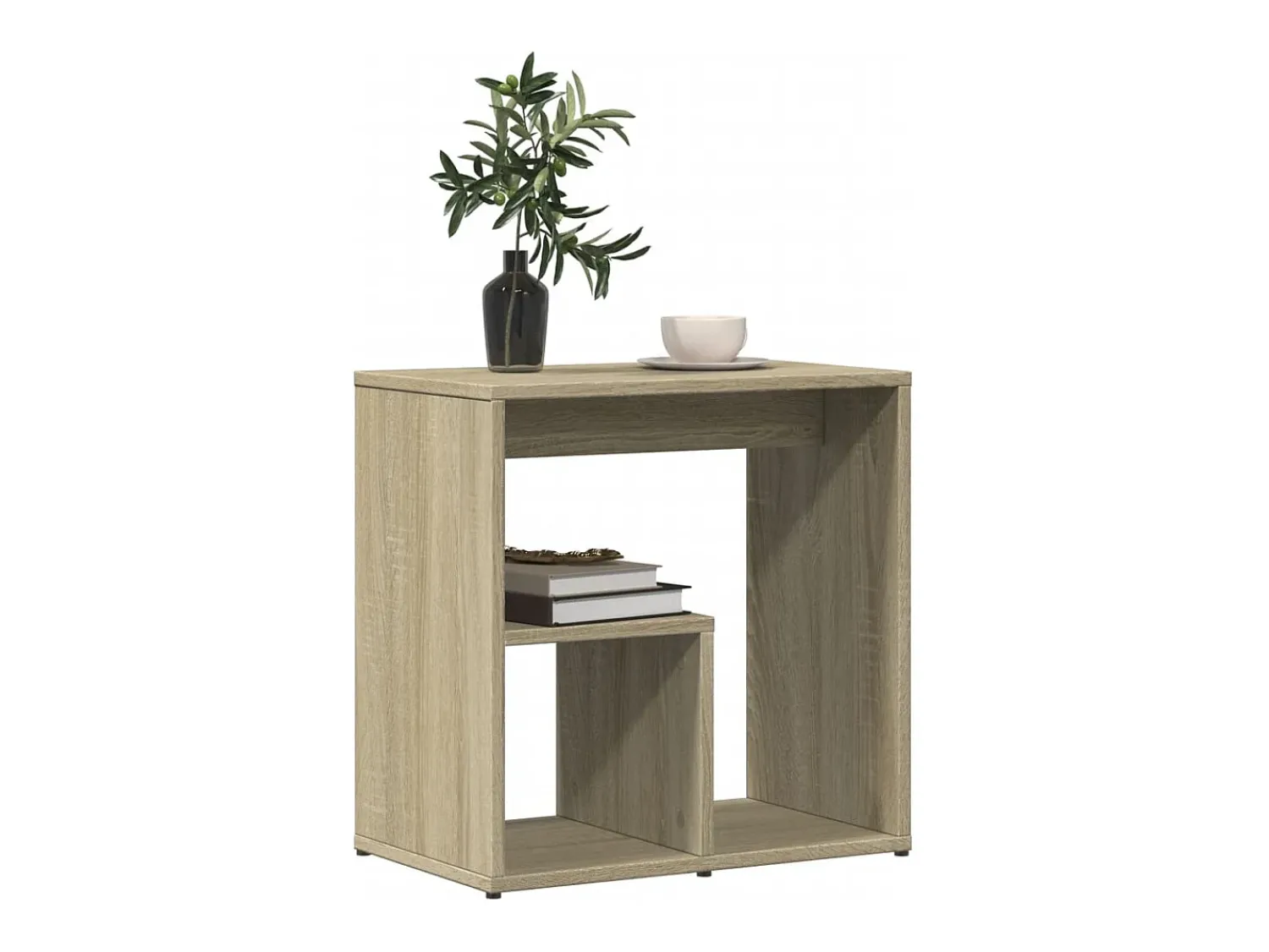 Mesa De Apoio* Mesas apoio 2 pcs 50x30x50 cm derivados madeira carvalho sonoma PT912493 Castanho