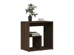 Mesa De Apoio* Mesas apoio 2pcs 50x30x50cm derivados madeira carvalho PT720633 Castanho