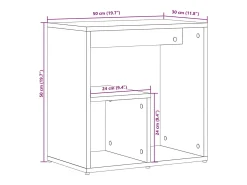 Mesa De Apoio|vidaxl Mesas apoio 2pcs 50x30x50cm derivados madeira carvalho castanho Natural claro