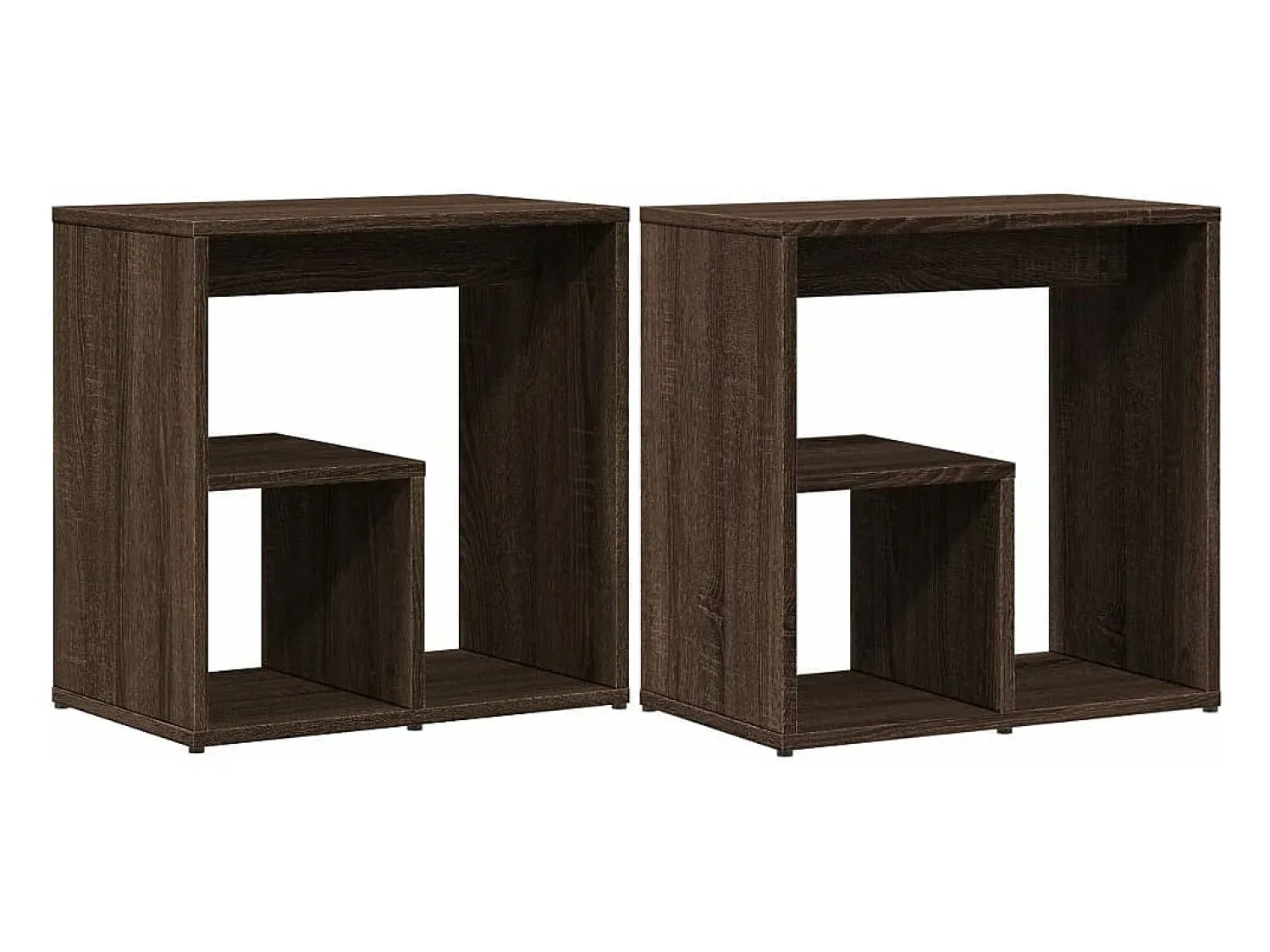 Mesa De Apoio|vidaxl Mesas apoio 2pcs 50x30x50cm derivados madeira carvalho castanho Natural claro