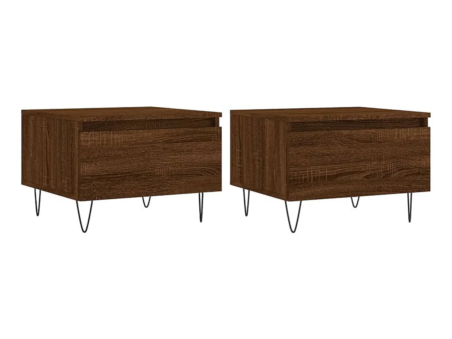 Mesas centro 2 pcs 50x46x35 cm deriv. madeira carvalho PT125657^ Mesa De Centro