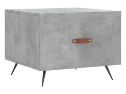 Mesa De Centro| Mesas centro 2 pcs 50x50x40 cm madeira processada cinza cimento PT833694 Cinzento