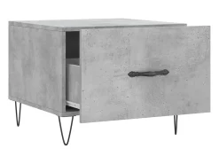 vidaxl Mesas centro 2 pcs 50x50x40 cm madeira processada cinza cimento^ Mesa De Centro