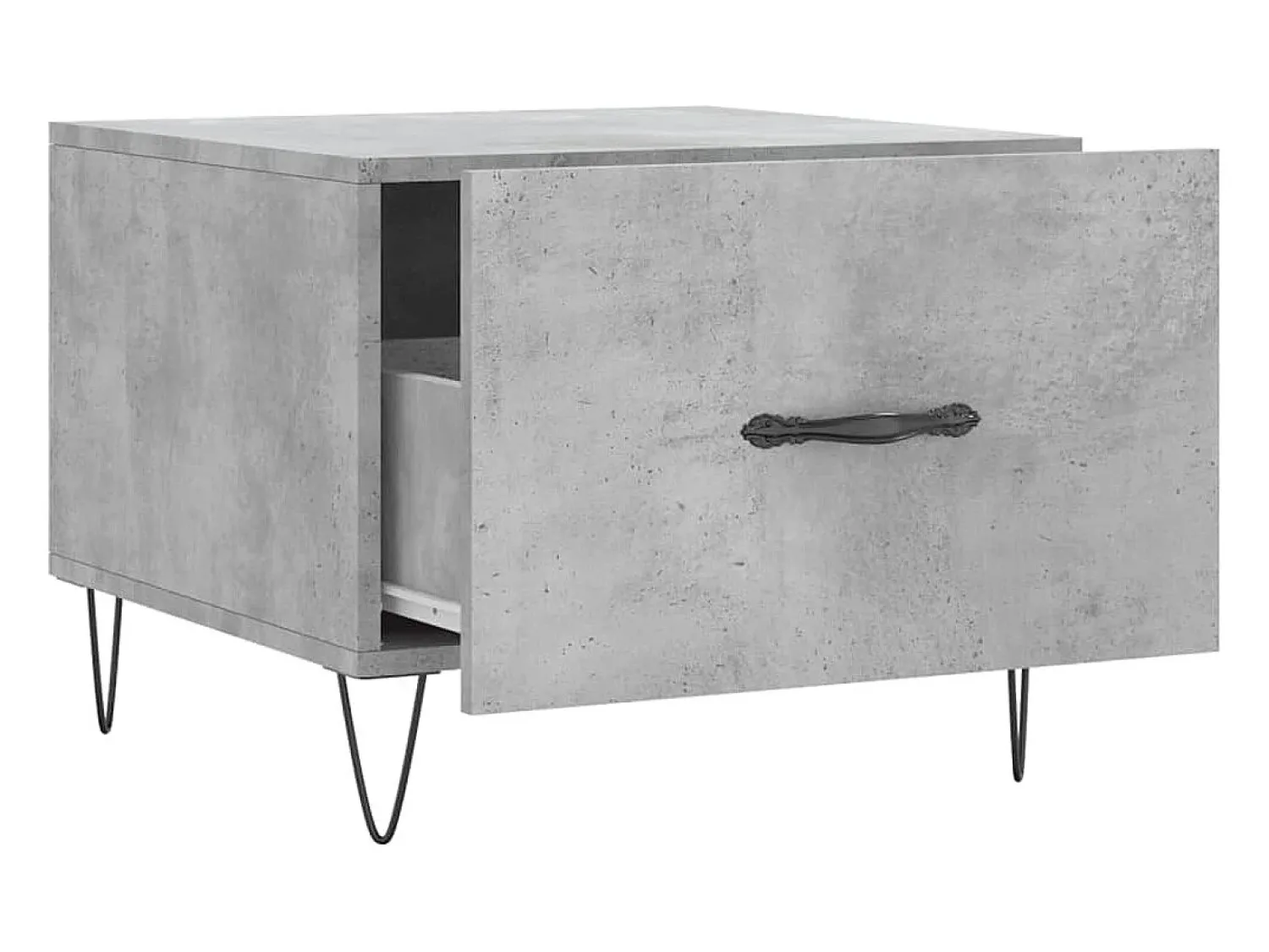 vidaxl Mesas centro 2 pcs 50x50x40 cm madeira processada cinza cimento^ Mesa De Centro