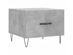 Mesa De Centro| Mesas centro 2 pcs 50x50x40 cm madeira processada cinza cimento PT948981 Cinzento