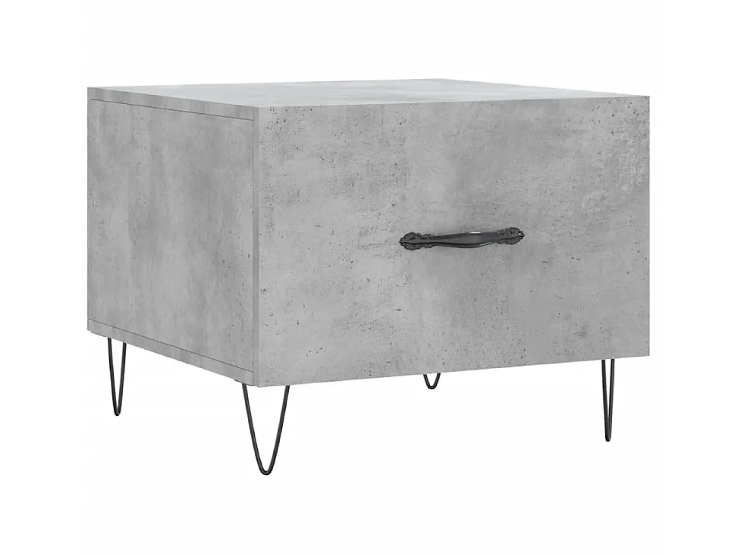 Mesa De Centro| Mesas centro 2 pcs 50x50x40 cm madeira processada cinza cimento PT948981 Cinzento