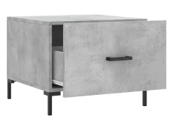 vidaxl Mesas centro 2 pcs 50x50x40 cm madeira processada cinza cimento^ Mesa De Centro
