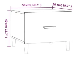 Online Mesas centro 2 pcs 50x50x40 cm madeira processada cinza cimento Cinzento