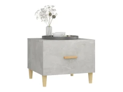 Mesa De Centro| Mesas centro 2 pcs 50x50x40 cm madeira processada cinza cimento PT525069 Cinzento