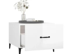 Sale Mesas centro + pernas de metal 2pcs 50x50x40 m brilhante PT365850 Branco