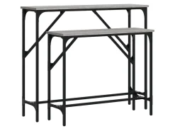 Consola| Mesas consola 2 pcs derivados de madeira sonoma PT950955 Cinzento