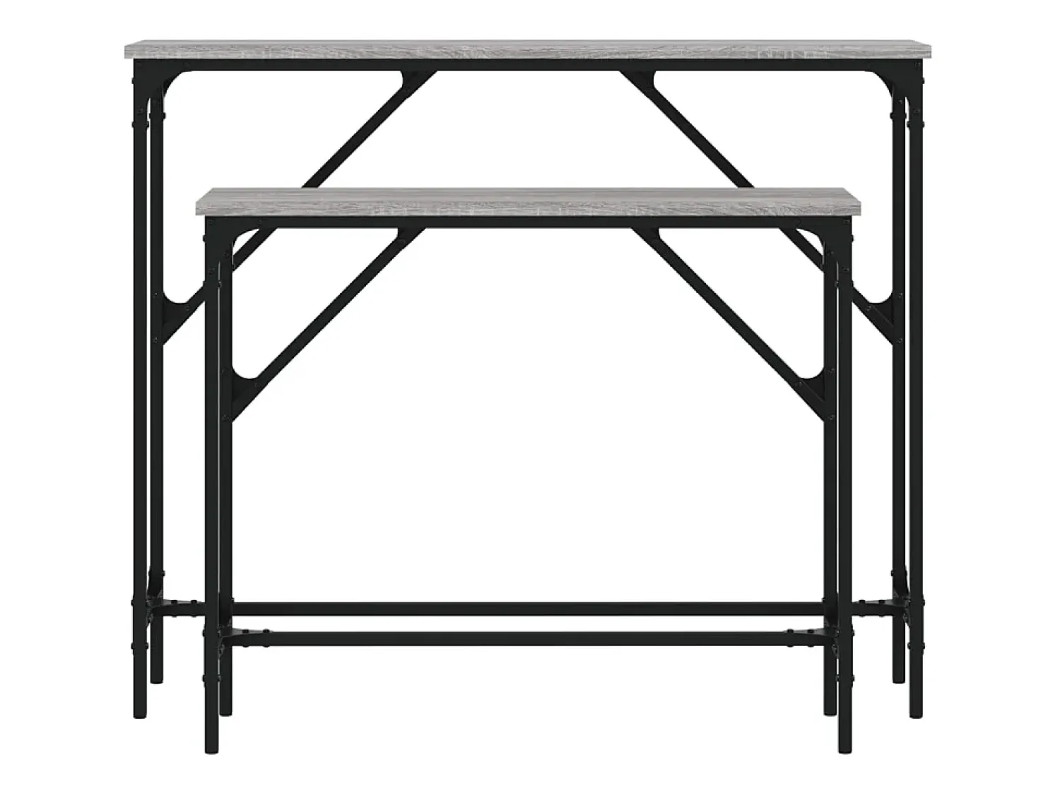 Consola| Mesas consola 2 pcs derivados de madeira sonoma PT950955 Cinzento