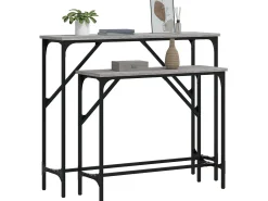 Consola| Mesas consola 2 pcs derivados de madeira sonoma PT950955 Cinzento