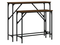 Consola| Mesas consola 2 pcs derivados de madeira carvalho PT419123 Castanho