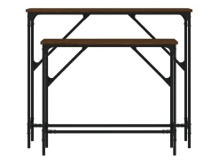 Consola| Mesas consola 2 pcs derivados de madeira carvalho PT419123 Castanho