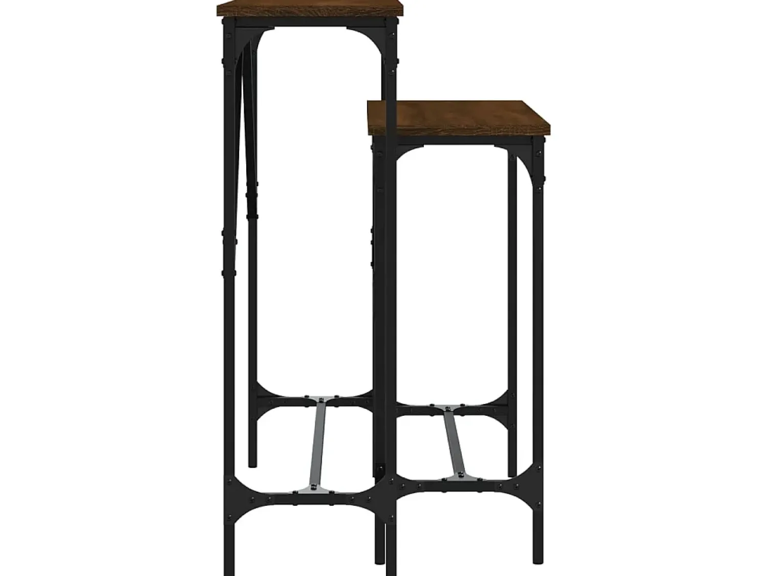Consola| Mesas consola 2 pcs derivados de madeira carvalho PT419123 Castanho