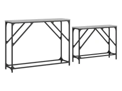 Mesas consola de encastrar 2 pcs deriv. madeira sonoma PT678445^ Consola