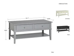 Clearance Dorel Home Mesas de aninhamento em mármore branco e natural Cinzento