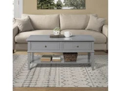 Clearance Dorel Home Mesas de aninhamento em mármore branco e natural Cinzento