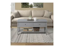 Clearance Dorel Home Mesas de aninhamento em mármore branco e natural Cinzento
