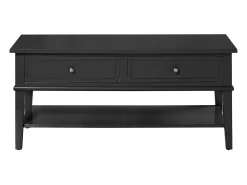 Mesa De Centro|Dorel Home Mesas de aninhamento mármore cinzento grafite branco Preto