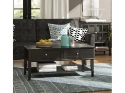 Mesa De Centro|Dorel Home Mesas de aninhamento mármore cinzento grafite branco Preto