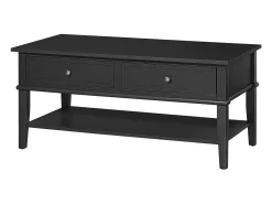 Mesa De Centro|Dorel Home Mesas de aninhamento mármore cinzento grafite branco Preto
